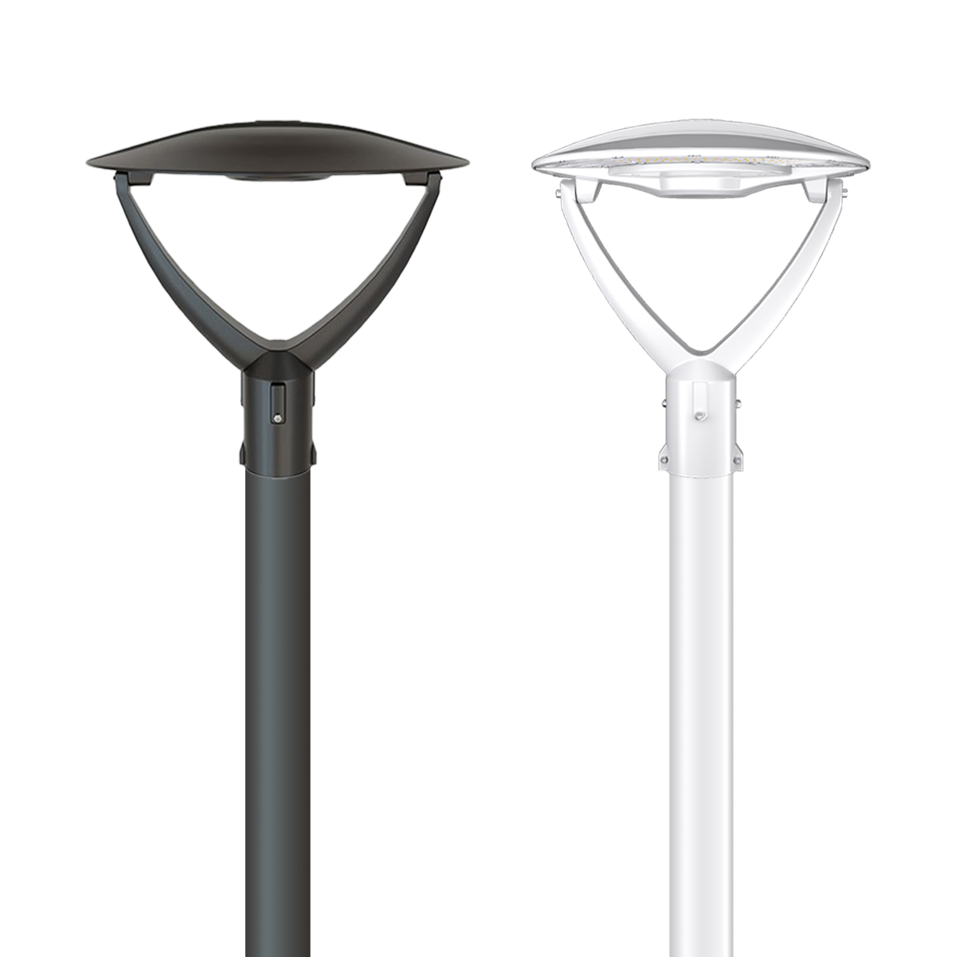 Extérieur / Luminaires en bout de fût / Style À  Deux Bras