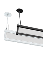 INDOOR FIXTURES / PENDANTS WITH TRANSLUCENT OPTICS / TRI-ILLUMINATION VERTICAL PENDANT