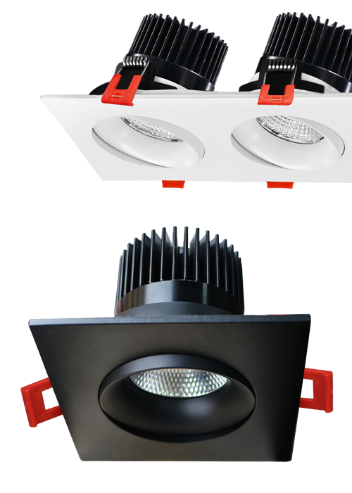 Indoor Fixtures / Recessed Downlights / Square Regress Gimbals